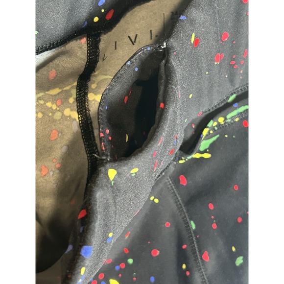 LIVI Active Capri Leggings Women's Plus Size 34/36 Splatter Print EUC - Picture 5 of 8